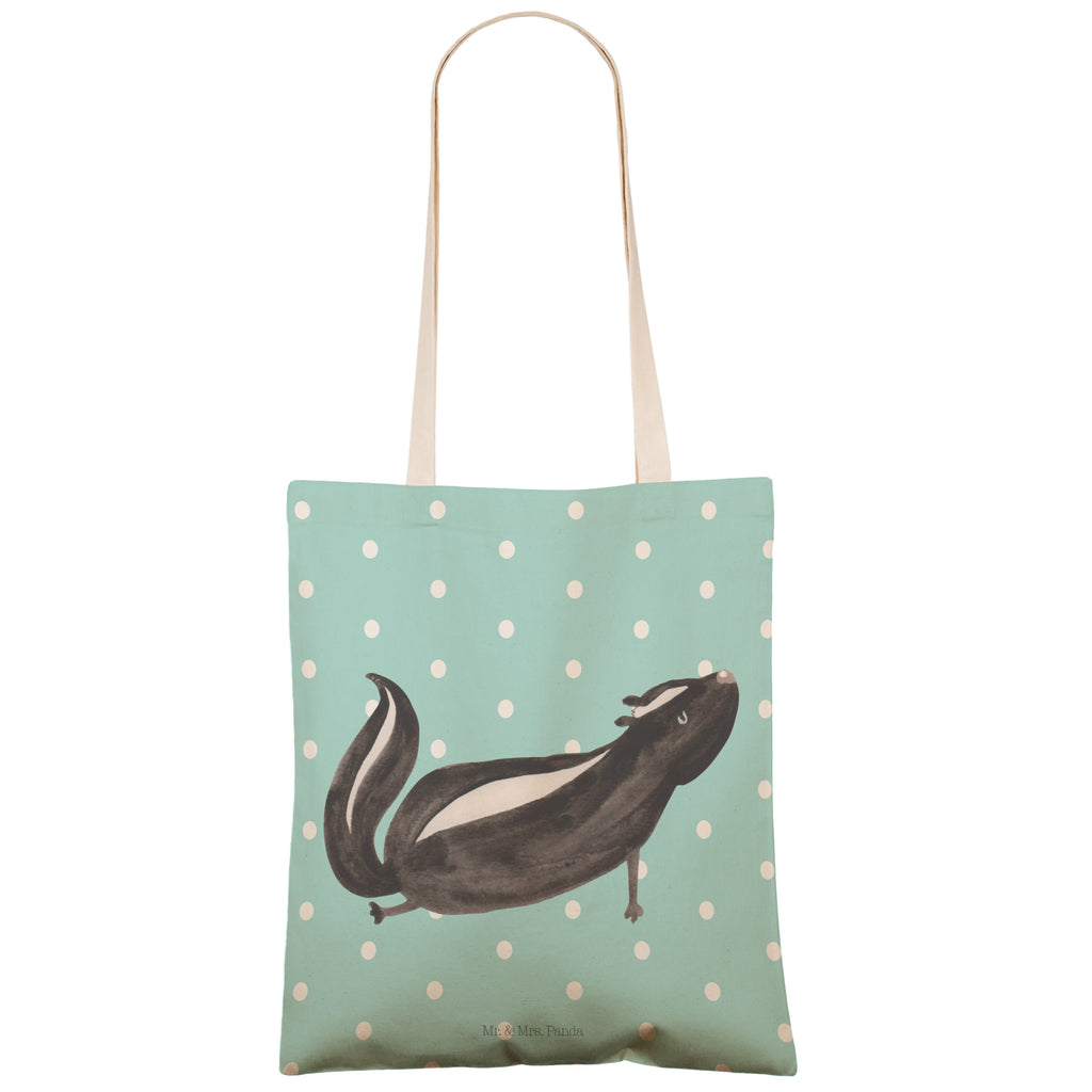 Einkaufstasche Stinktier Yoga Tragetasche, Tasche, Beutel, Stofftasche, Baumwolltasche, Umhängetasche, Shopper, Stinktier, Skunk, Wildtier, Raubtier, Stinker, Stinki, Yoga, Namaste, Lebe, Liebe, Lache