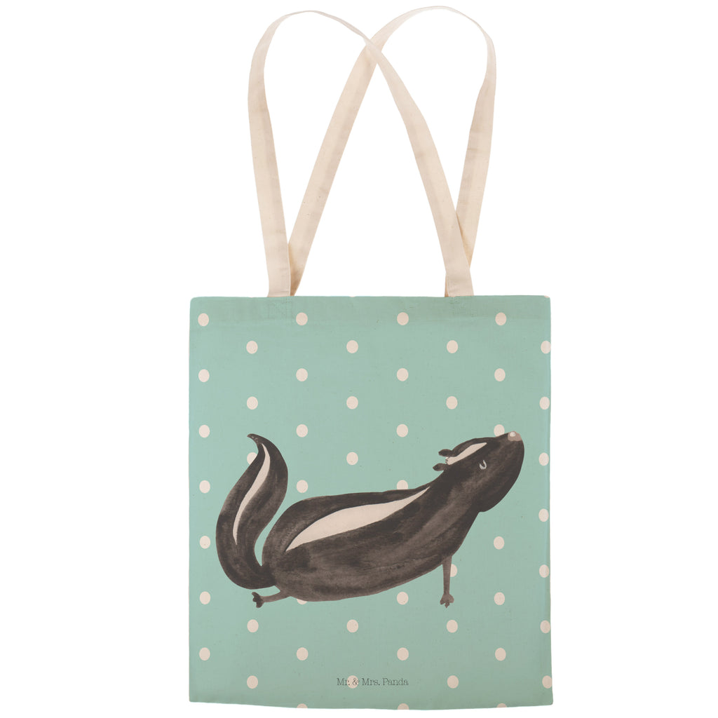 Einkaufstasche Stinktier Yoga Tragetasche, Tasche, Beutel, Stofftasche, Baumwolltasche, Umhängetasche, Shopper, Stinktier, Skunk, Wildtier, Raubtier, Stinker, Stinki, Yoga, Namaste, Lebe, Liebe, Lache