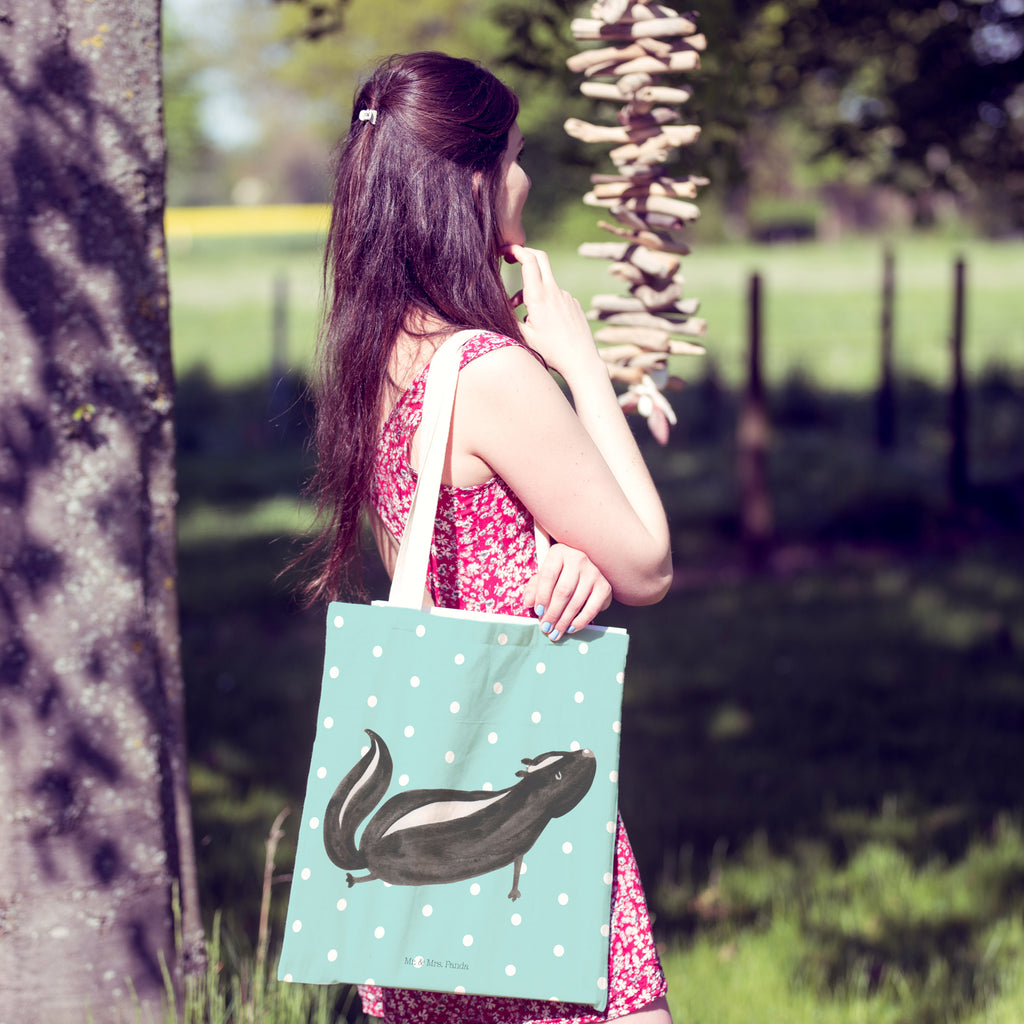 Einkaufstasche Stinktier Yoga Tragetasche, Tasche, Beutel, Stofftasche, Baumwolltasche, Umhängetasche, Shopper, Stinktier, Skunk, Wildtier, Raubtier, Stinker, Stinki, Yoga, Namaste, Lebe, Liebe, Lache
