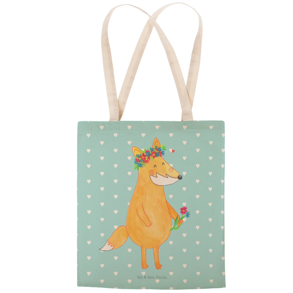 Einkaufstasche Fuchs Blumenliebe Tragetasche, Tasche, Beutel, Stofftasche, Baumwolltasche, Umhängetasche, Shopper, Fuchs, Füchse, Fox, Liebe, Freundin, Fuchsmädchen, Blumenmädchen, Freundinnen, Liebesbeweis, Blume, Blumen, Motivation, Freude, ich, mich, Selbstliebe