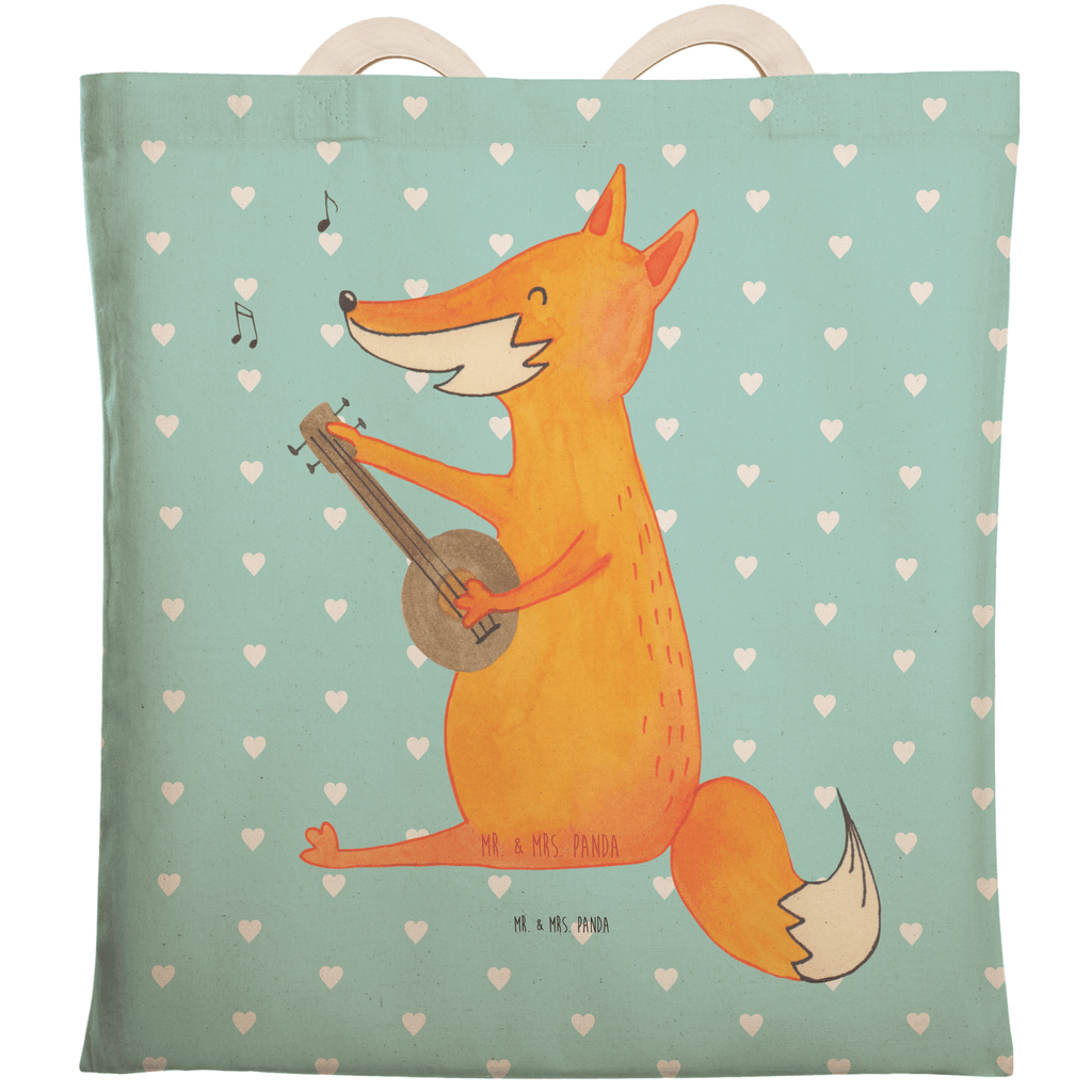 Einkaufstasche Fuchs Gitarre Tragetasche, Tasche, Beutel, Stofftasche, Baumwolltasche, Umhängetasche, Shopper, Fuchs, Füchse, Geschenk Musiker, Musik Spruch, Musikerin, Sänger, Sängerin, Gitarre