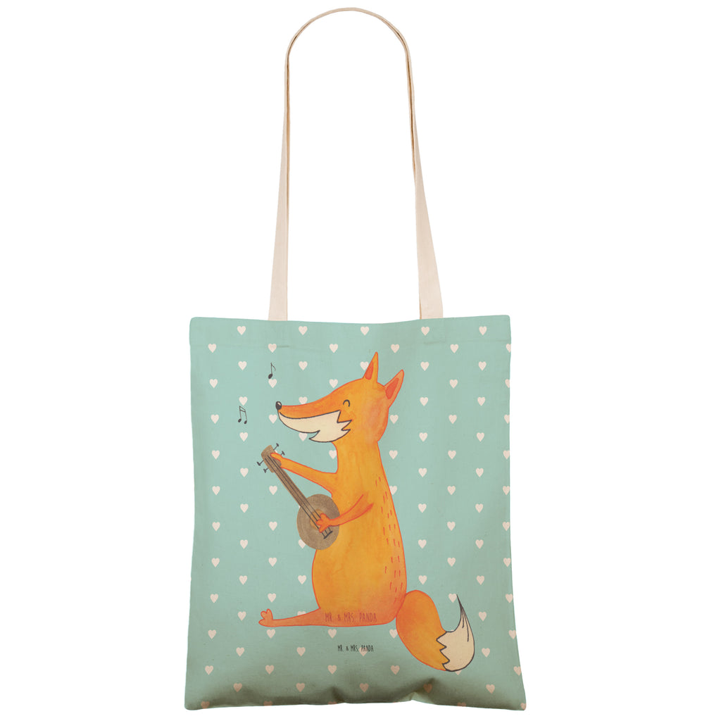 Einkaufstasche Fuchs Gitarre Tragetasche, Tasche, Beutel, Stofftasche, Baumwolltasche, Umhängetasche, Shopper, Fuchs, Füchse, Geschenk Musiker, Musik Spruch, Musikerin, Sänger, Sängerin, Gitarre