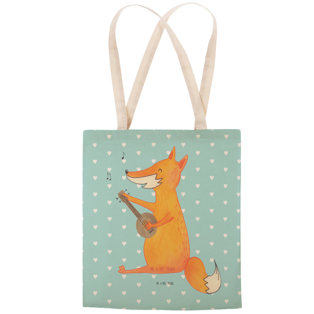 Einkaufstasche Fuchs Gitarre Tragetasche, Tasche, Beutel, Stofftasche, Baumwolltasche, Umhängetasche, Shopper, Fuchs, Füchse, Geschenk Musiker, Musik Spruch, Musikerin, Sänger, Sängerin, Gitarre