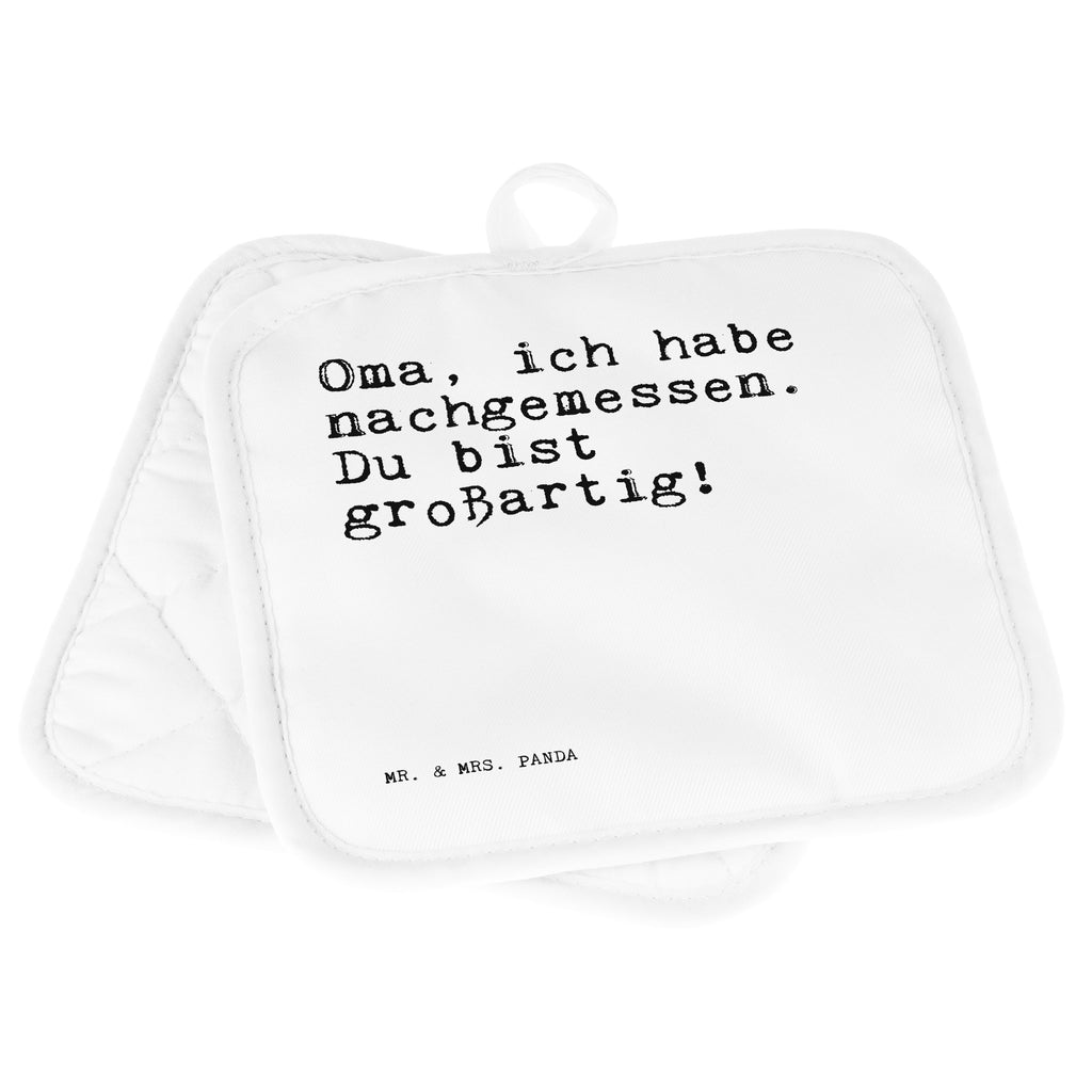 2er Set Topflappen  Sprüche und Zitate Oma, ich habe nachgemessen. Du bist großartig! Topflappen, Topfuntersetzer, Ofenhandschuh, Topflappen Set, Topflappen lustig, Topflappen mit Spruch, Spruch, Sprüche, lustig, Weisheiten, Zitate, Spruch Sprüche Weisheiten Zitate Lustig Weisheit Worte