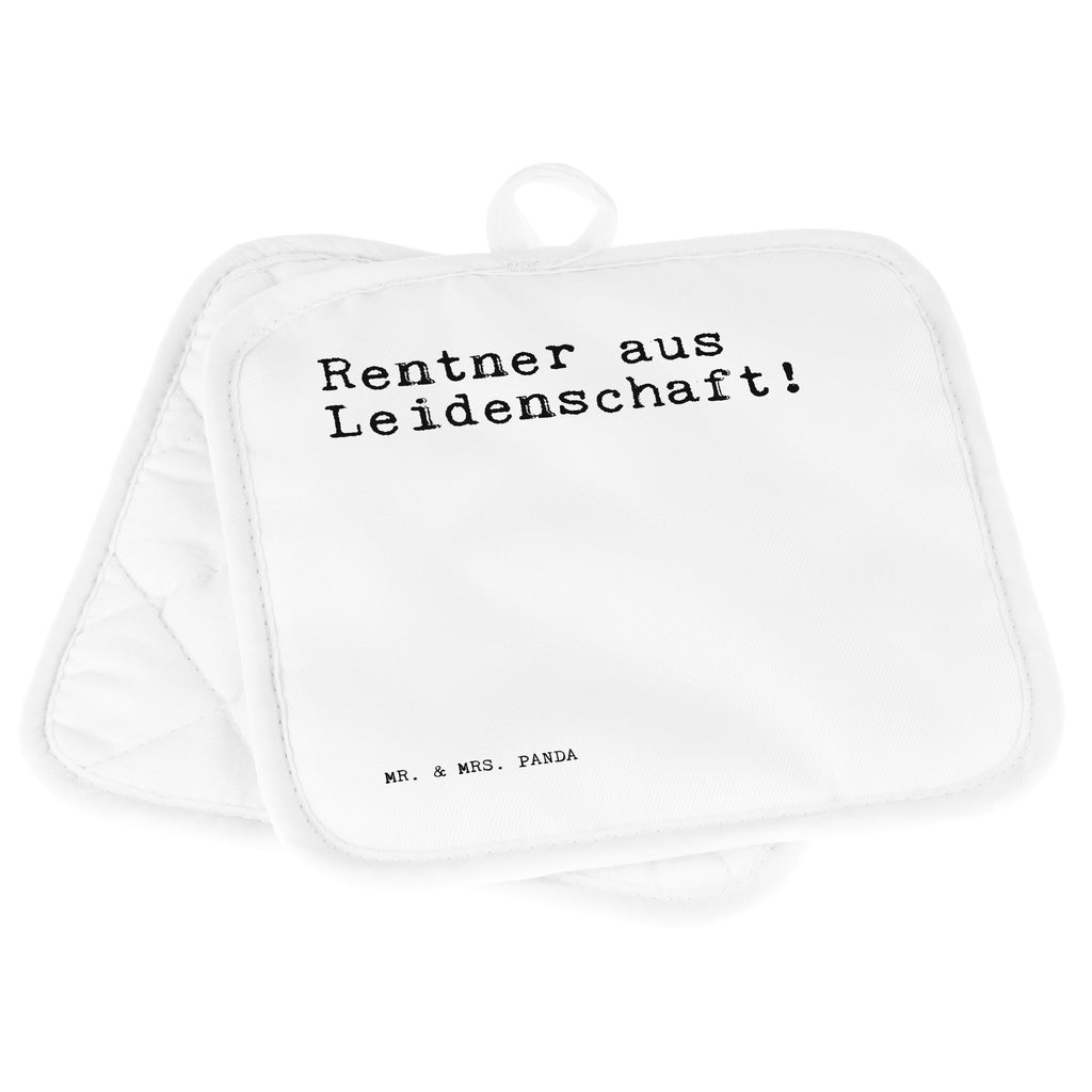 2er Set Topflappen  Sprüche und Zitate Rentner aus Leidenschaft! Topflappen, Topfuntersetzer, Ofenhandschuh, Topflappen Set, Topflappen lustig, Topflappen mit Spruch, Spruch, Sprüche, lustig, Weisheiten, Zitate, Spruch Sprüche Weisheiten Zitate Lustig Weisheit Worte