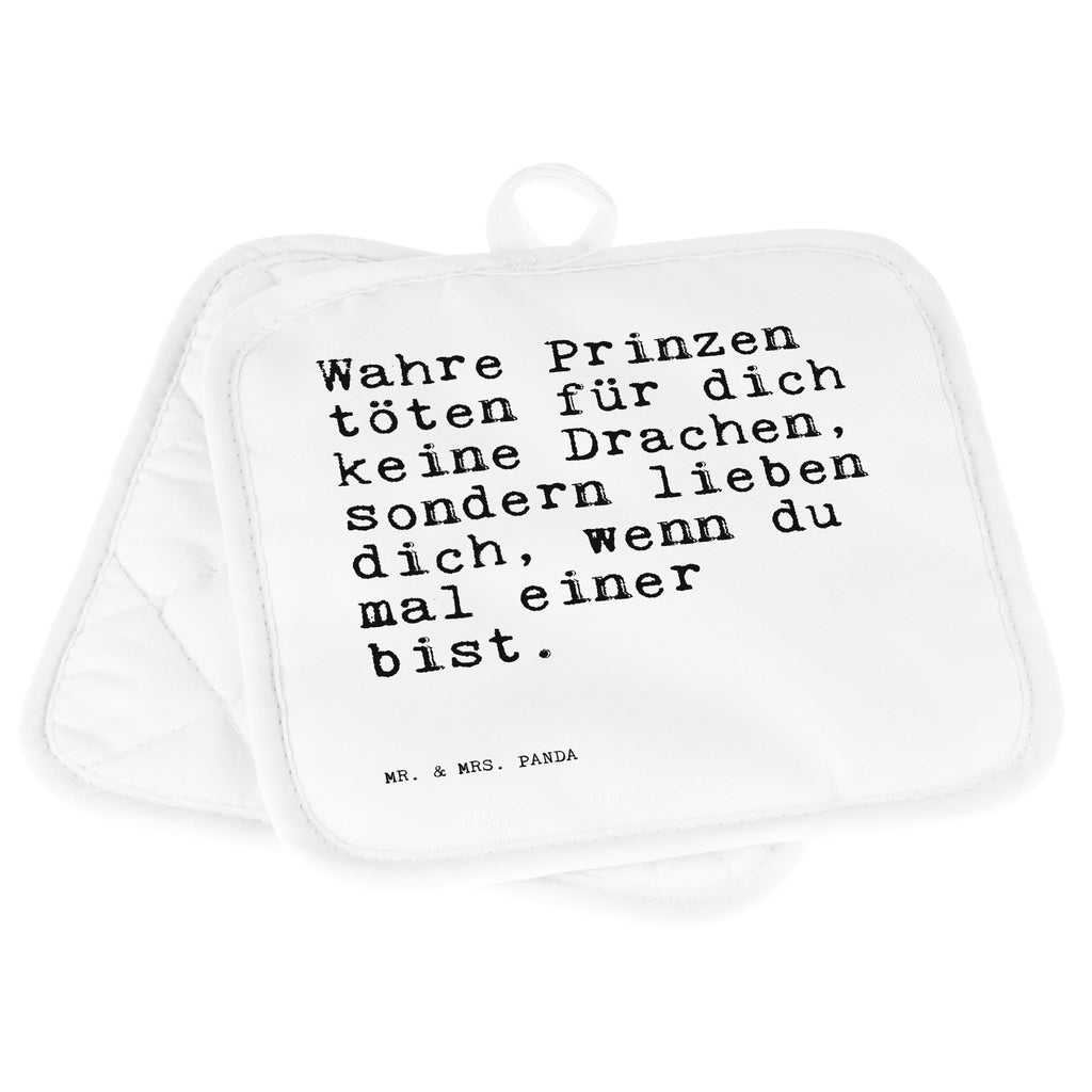 2er Set Topflappen  Sprüche und Zitate Wahre Prinzen töten für dich keine Drachen, sondern lieben dich, wenn du mal einer bist. Topflappen, Topfuntersetzer, Ofenhandschuh, Topflappen Set, Topflappen lustig, Topflappen mit Spruch, Spruch, Sprüche, lustig, Weisheiten, Zitate, Spruch Sprüche Weisheiten Zitate Lustig Weisheit Worte