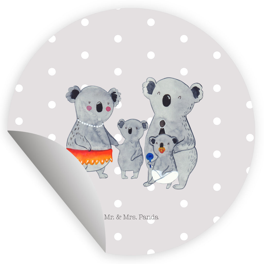 40mm Rund Aufkleber Koala Familie Sticker, Aufkleber, Etikett, Familie, Vatertag, Muttertag, Bruder, Schwester, Mama, Papa, Oma, Opa, Koala, Koalas, Family, Kinder, Geschwister, Familienleben