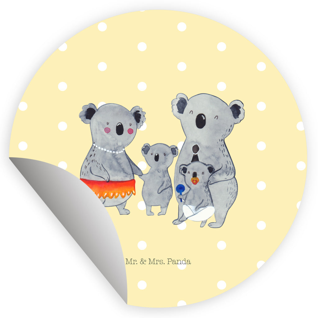 40mm Rund Aufkleber Koala Familie Sticker, Aufkleber, Etikett, Familie, Vatertag, Muttertag, Bruder, Schwester, Mama, Papa, Oma, Opa, Koala, Koalas, Family, Kinder, Geschwister, Familienleben