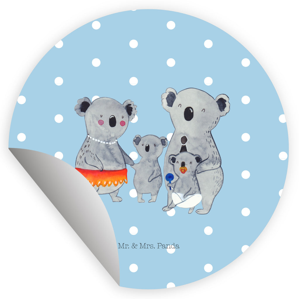 40mm Rund Aufkleber Koala Familie Sticker, Aufkleber, Etikett, Familie, Vatertag, Muttertag, Bruder, Schwester, Mama, Papa, Oma, Opa, Koala, Koalas, Family, Kinder, Geschwister, Familienleben
