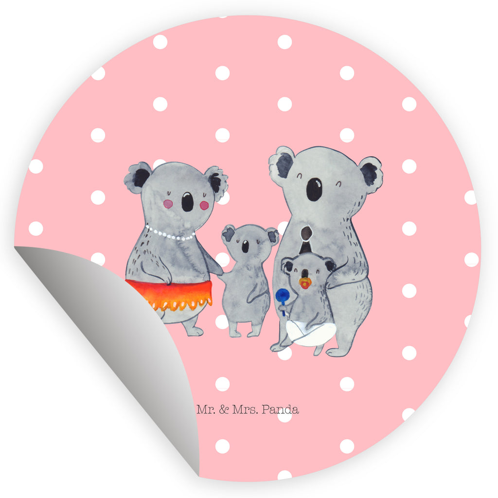 40mm Rund Aufkleber Koala Familie Sticker, Aufkleber, Etikett, Familie, Vatertag, Muttertag, Bruder, Schwester, Mama, Papa, Oma, Opa, Koala, Koalas, Family, Kinder, Geschwister, Familienleben
