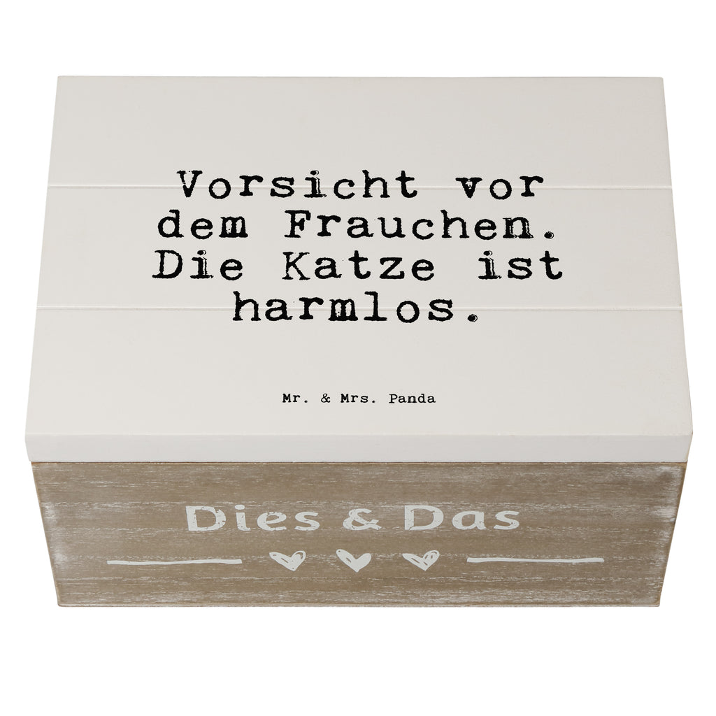 Holzkiste Sprüche und Zitate Vorsicht vor dem Frauchen. Die Katze ist harmlos. Holzkiste, Kiste, Schatzkiste, Truhe, Schatulle, XXL, Erinnerungsbox, Erinnerungskiste, Dekokiste, Aufbewahrungsbox, Spruch, Sprüche, lustig, Weisheiten, Zitate, Spruch Sprüche Weisheiten Zitate Lustig Weisheit Worte