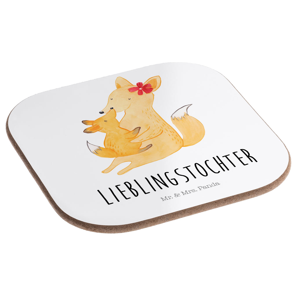 Quadratische Untersetzer Fuchs Mama & Kind Bierdeckel, Glasuntersetzer, Untersetzer Gläser, Getränkeuntersetzer, Familie, Vatertag, Muttertag, Bruder, Schwester, Mama, Papa, Oma, Opa, Mutter, Tochter, Lieblingstochter, Beste Tochter, Geschenk