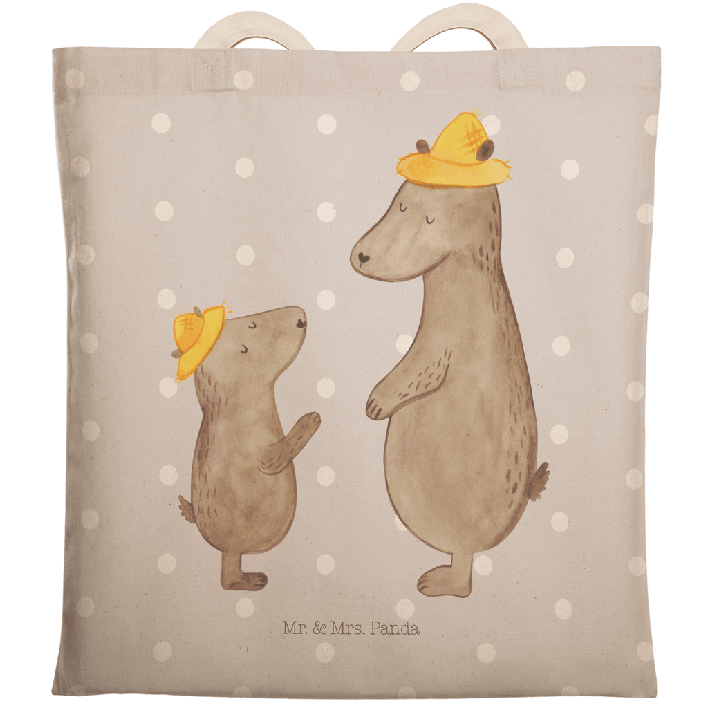 Einkaufstasche Bären mit Hut Tragetasche, Tasche, Beutel, Stofftasche, Baumwolltasche, Umhängetasche, Shopper, Familie, Vatertag, Muttertag, Bruder, Schwester, Mama, Papa, Oma, Opa, Bär, Bären, Vater, Papi, Paps, Dad, Daddy, Lieblingsmensch, Sohn, Söhne, Kind, Kinder, Vater-Sohn, Family, Vorbild