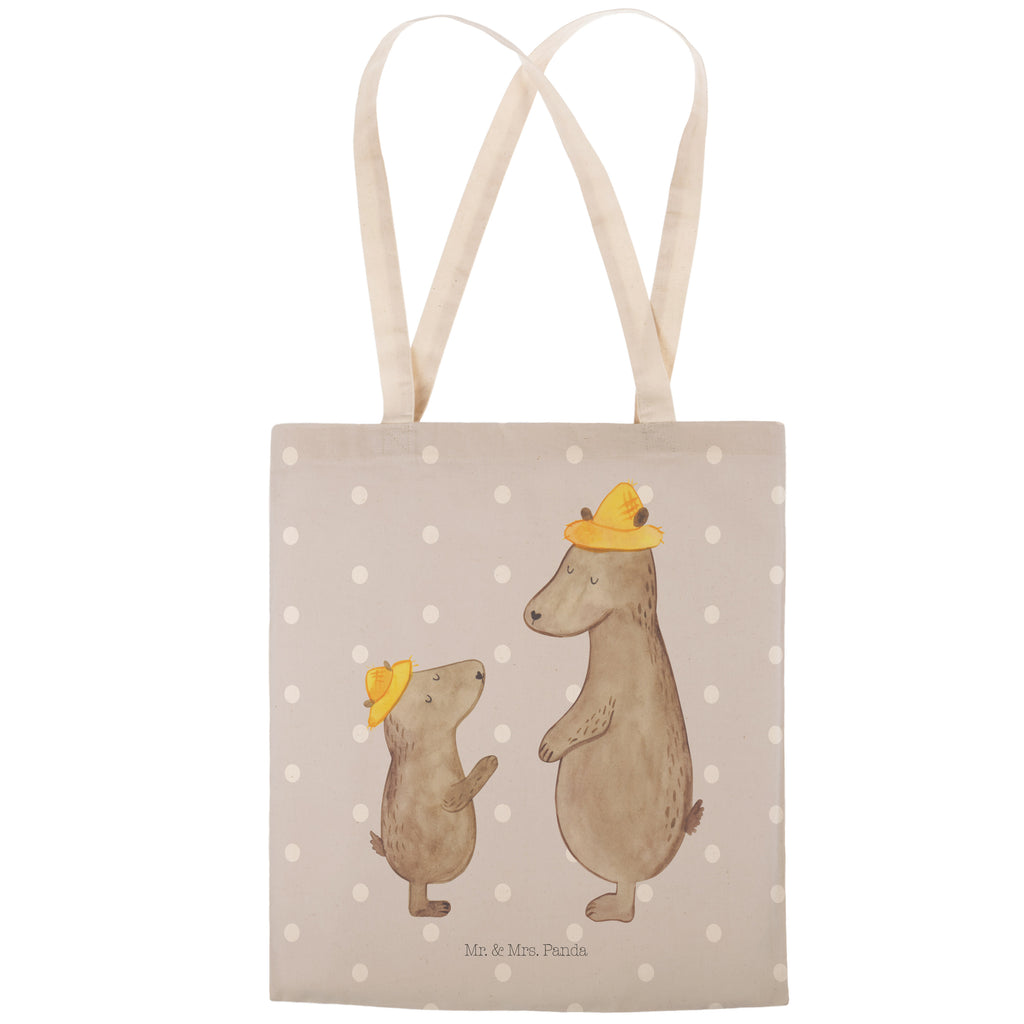 Einkaufstasche Bären mit Hut Tragetasche, Tasche, Beutel, Stofftasche, Baumwolltasche, Umhängetasche, Shopper, Familie, Vatertag, Muttertag, Bruder, Schwester, Mama, Papa, Oma, Opa, Bär, Bären, Vater, Papi, Paps, Dad, Daddy, Lieblingsmensch, Sohn, Söhne, Kind, Kinder, Vater-Sohn, Family, Vorbild