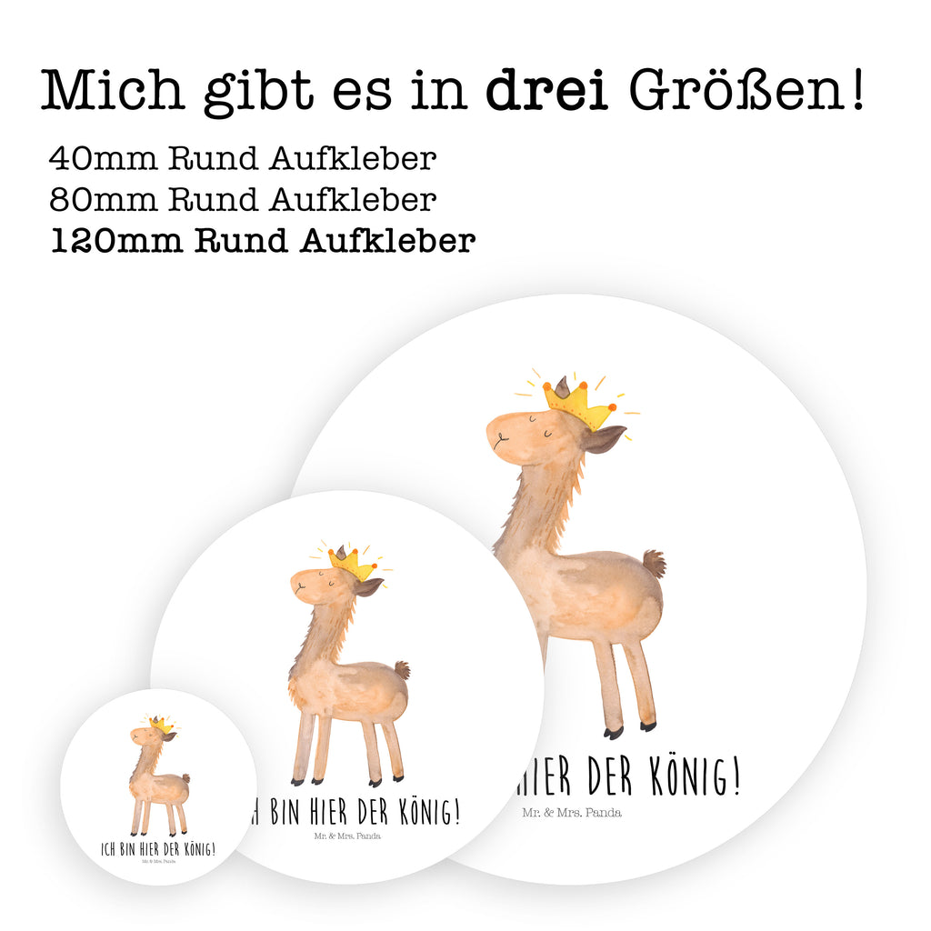 120mm Rund Aufkleber Lama König Sticker, Aufkleber, Etikett, Kinder, rund, Lama, Alpaka, Lamas, König, Königin, Freundin, Mama, Papa, Büro Kollege, Kollegin, Chef, Vorgesetzter, Abi, Abitur