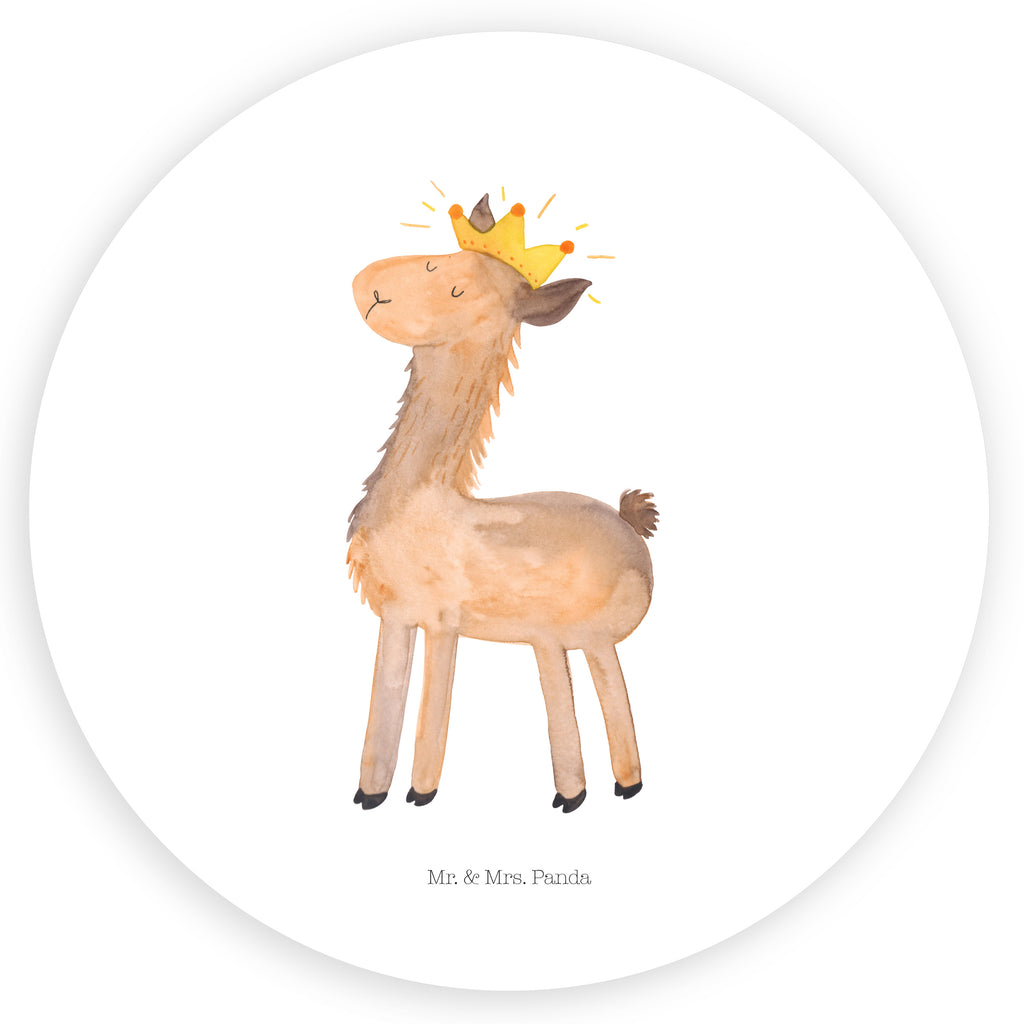 120mm Rund Aufkleber Lama König Sticker, Aufkleber, Etikett, Kinder, rund, Lama, Alpaka, Lamas, König, Königin, Freundin, Mama, Papa, Büro Kollege, Kollegin, Chef, Vorgesetzter, Abi, Abitur