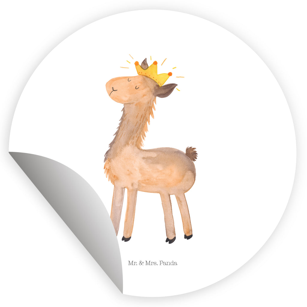120mm Rund Aufkleber Lama König Sticker, Aufkleber, Etikett, Kinder, rund, Lama, Alpaka, Lamas, König, Königin, Freundin, Mama, Papa, Büro Kollege, Kollegin, Chef, Vorgesetzter, Abi, Abitur