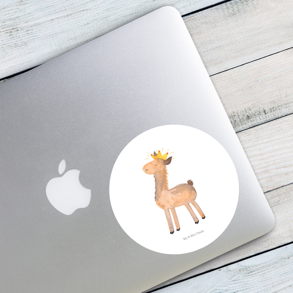 120mm Rund Aufkleber Lama König Sticker, Aufkleber, Etikett, Kinder, rund, Lama, Alpaka, Lamas, König, Königin, Freundin, Mama, Papa, Büro Kollege, Kollegin, Chef, Vorgesetzter, Abi, Abitur