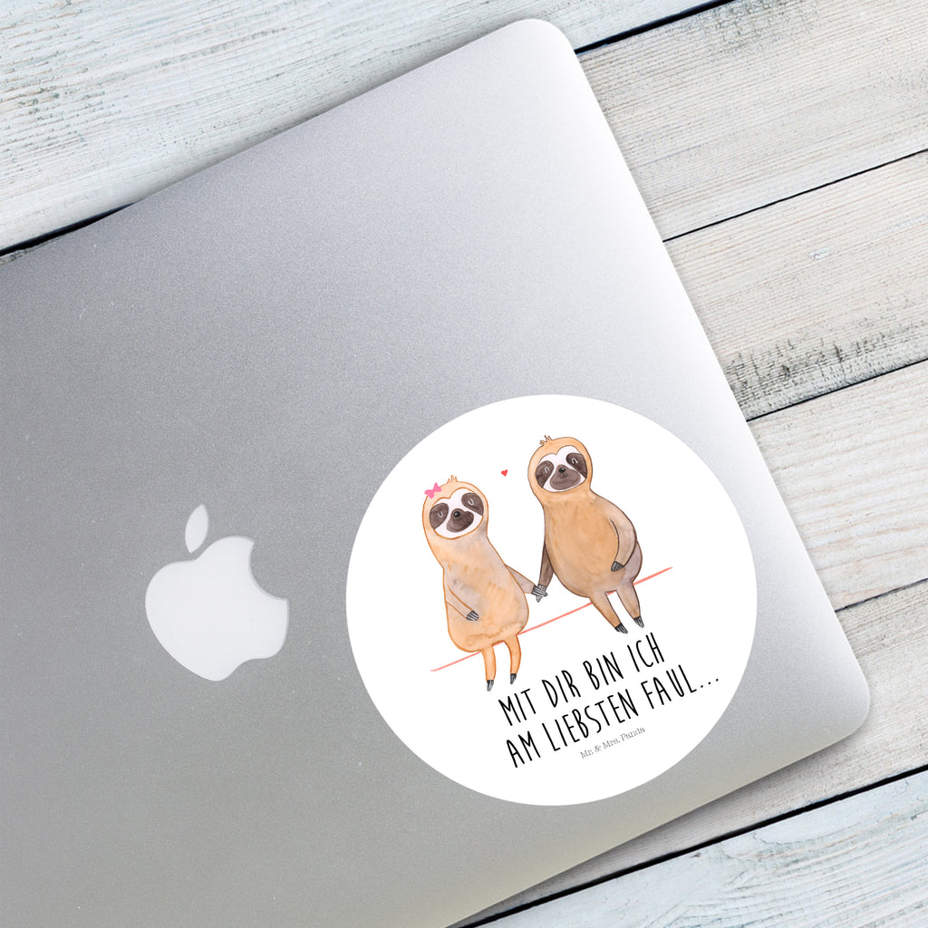 120mm Rund Aufkleber Faultier Pärchen Sticker, Aufkleber, Etikett, Kinder, rund, Faultier, Faultier Geschenk, Faultier Deko, Faultiere, faul, Lieblingstier, Liebe, Liebespaar, Faultierliebe, Faultierpärchen, verliebt, verlobt, gemeinsam, relaxen, Pärchen, Beziehung, Langsamkeit
