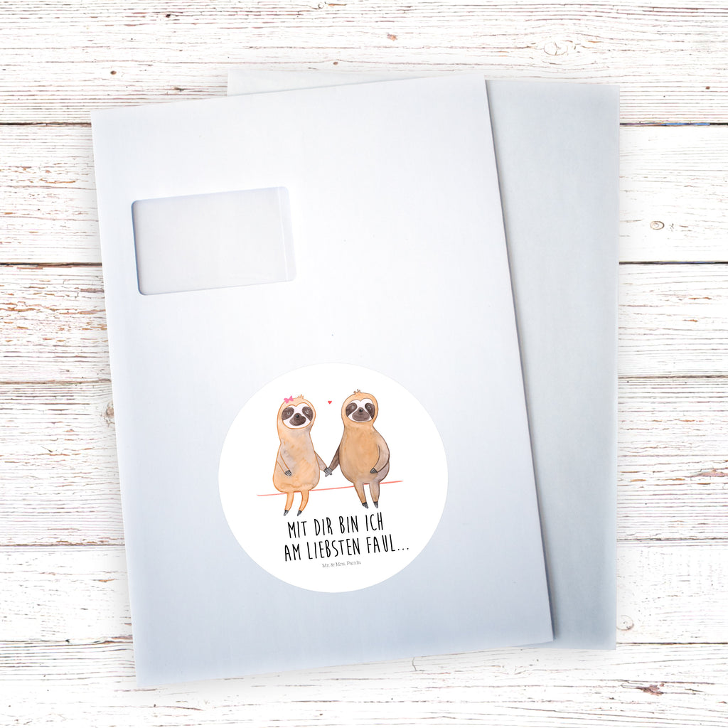 120mm Rund Aufkleber Faultier Pärchen Sticker, Aufkleber, Etikett, Kinder, rund, Faultier, Faultier Geschenk, Faultier Deko, Faultiere, faul, Lieblingstier, Liebe, Liebespaar, Faultierliebe, Faultierpärchen, verliebt, verlobt, gemeinsam, relaxen, Pärchen, Beziehung, Langsamkeit