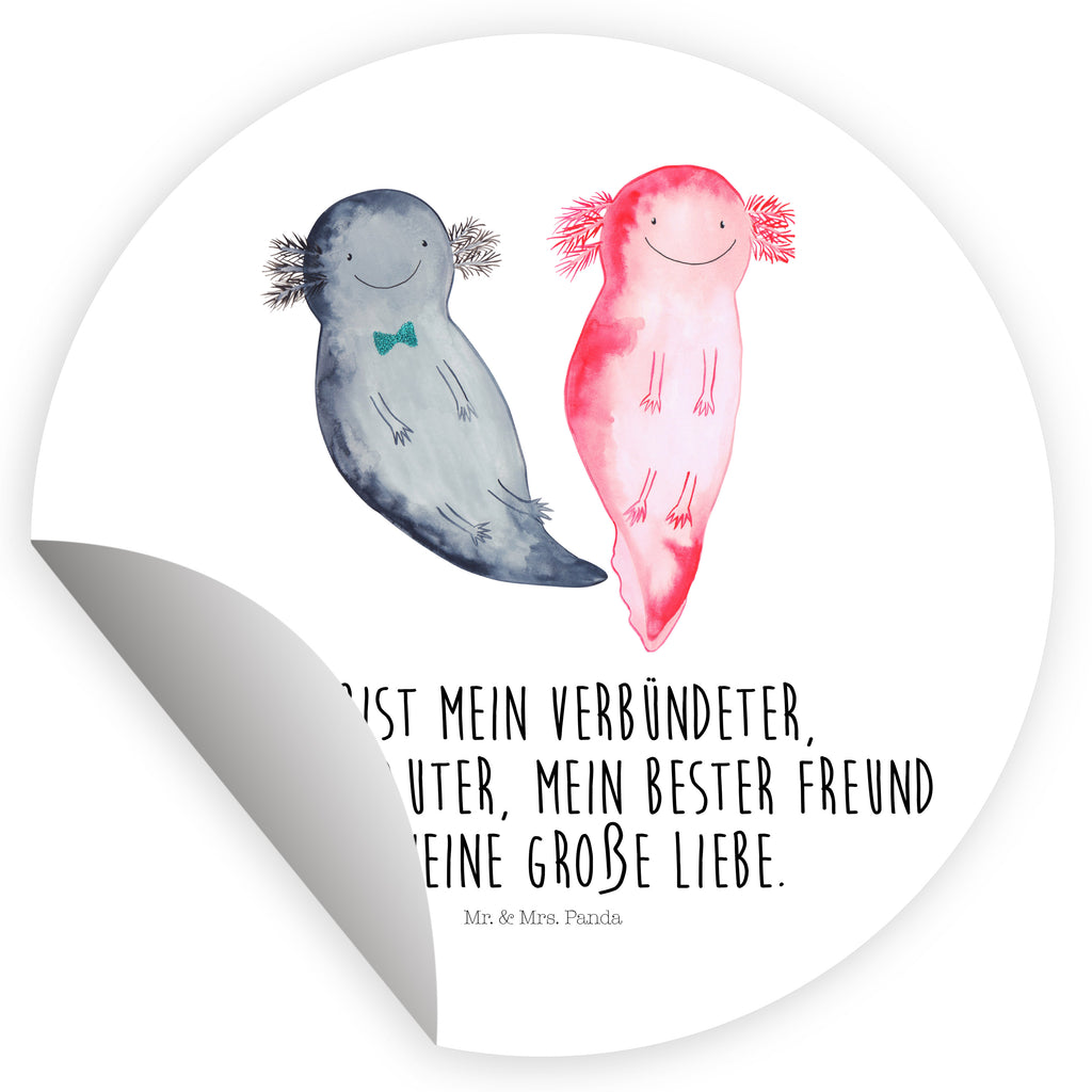 120mm Rund Aufkleber Axolotl Axel+Lotte Sticker, Aufkleber, Etikett, Kinder, rund, Axolotl, Molch, Axolot, Schwanzlurch, Lurch, Lurche, Liebe, große Liebe, Liebesbeweis, Freund, Verlobter, Ehemann, Jahrestag, Valentinstag