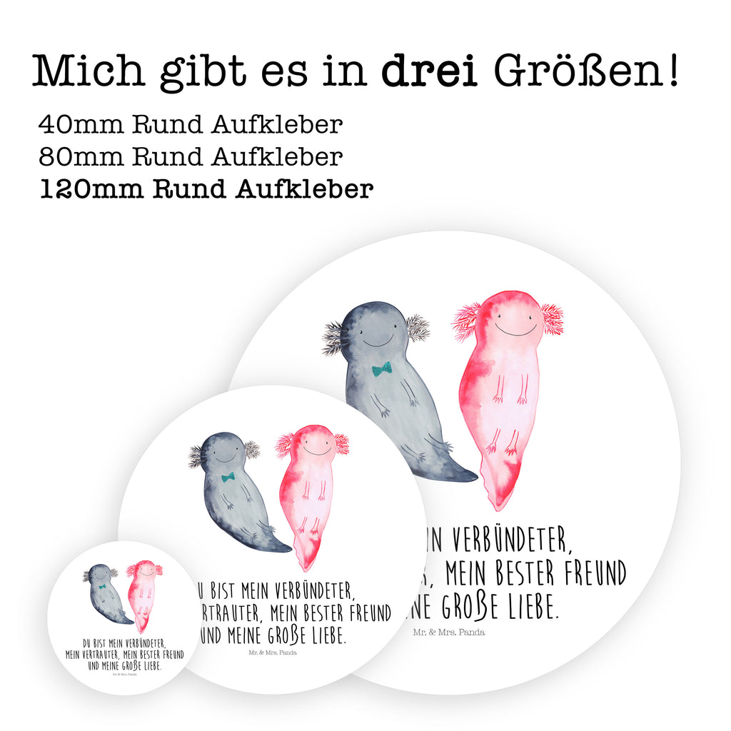 120mm Rund Aufkleber Axolotl Axel+Lotte Sticker, Aufkleber, Etikett, Kinder, rund, Axolotl, Molch, Axolot, Schwanzlurch, Lurch, Lurche, Liebe, große Liebe, Liebesbeweis, Freund, Verlobter, Ehemann, Jahrestag, Valentinstag