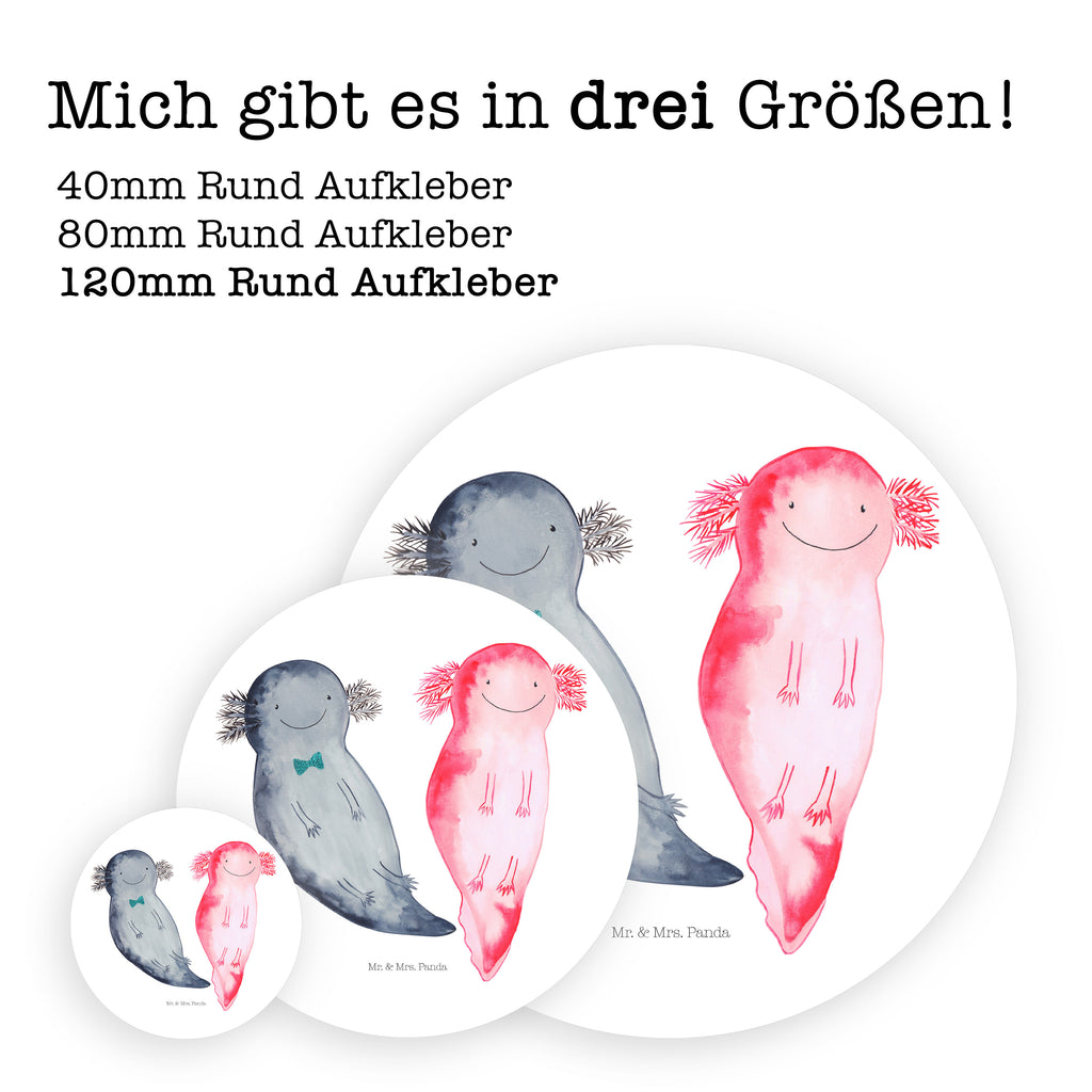 120mm Rund Aufkleber Axolotl Axel+Lotte Sticker, Aufkleber, Etikett, Kinder, rund, Axolotl, Molch, Axolot, Schwanzlurch, Lurch, Lurche, Liebe, große Liebe, Liebesbeweis, Freund, Verlobter, Ehemann, Jahrestag, Valentinstag