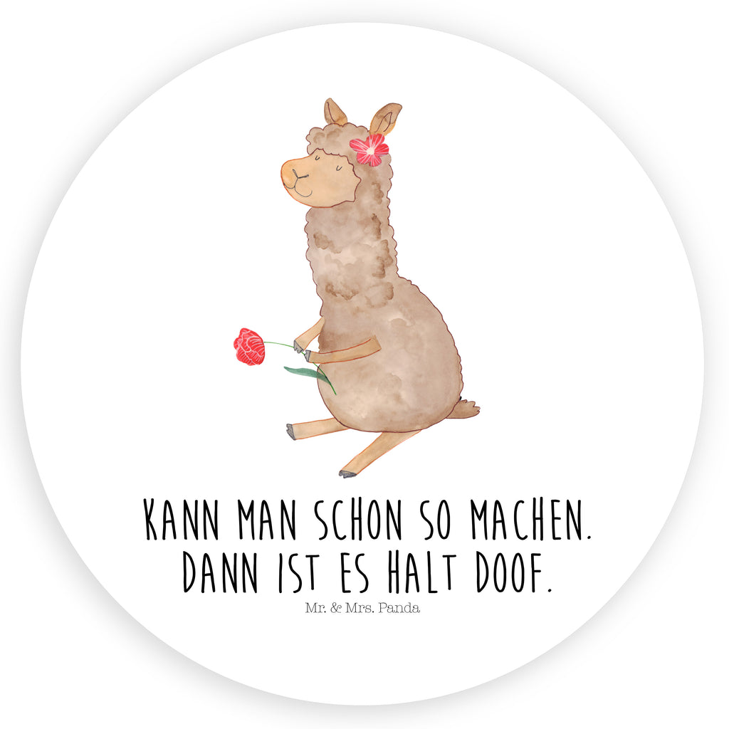 120mm Rund Aufkleber Alpaka Blume Sticker, Aufkleber, Etikett, Kinder, rund, Alpaka, Lama, Blume, Lamas, Alpaka Zitat, Alpaka Spruch, Alpaka Dekor, Alpaka Geschenk, Alpaka Dekoration, Alpaka Witz, Motiv Alpaka