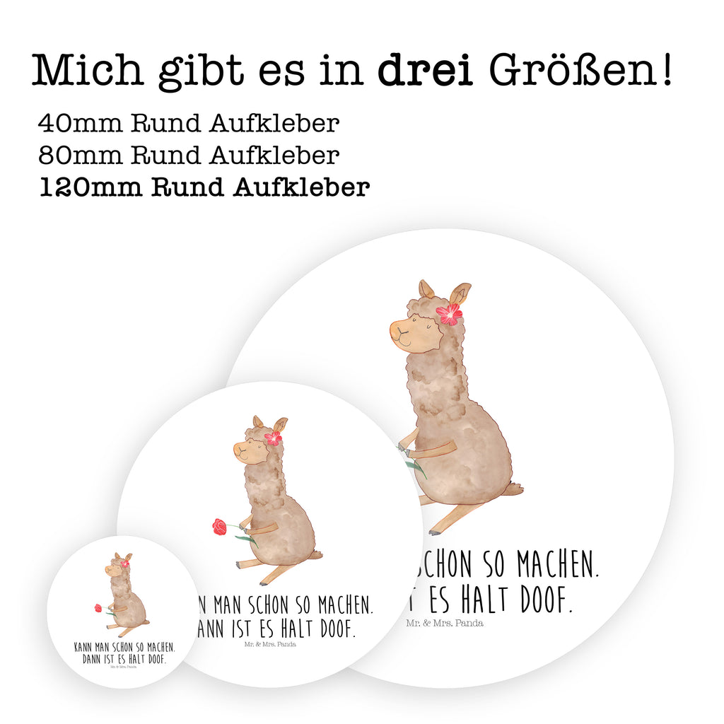 120mm Rund Aufkleber Alpaka Blume Sticker, Aufkleber, Etikett, Kinder, rund, Alpaka, Lama, Blume, Lamas, Alpaka Zitat, Alpaka Spruch, Alpaka Dekor, Alpaka Geschenk, Alpaka Dekoration, Alpaka Witz, Motiv Alpaka