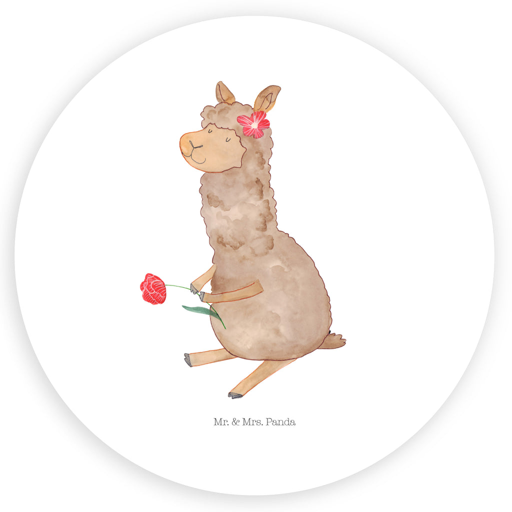 120mm Rund Aufkleber Alpaka Blume Sticker, Aufkleber, Etikett, Kinder, rund, Alpaka, Lama, Blume, Lamas, Alpaka Zitat, Alpaka Spruch, Alpaka Dekor, Alpaka Geschenk, Alpaka Dekoration, Alpaka Witz, Motiv Alpaka