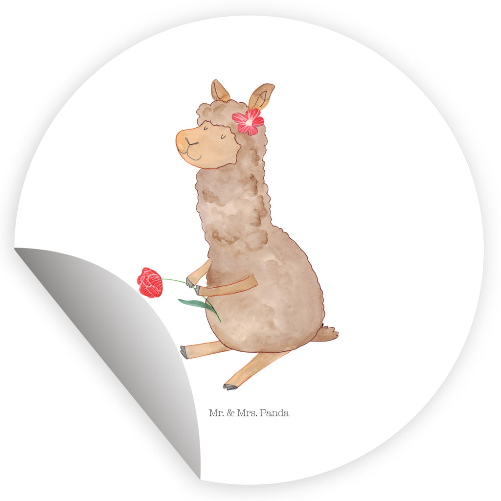 120mm Rund Aufkleber Alpaka Blume Sticker, Aufkleber, Etikett, Kinder, rund, Alpaka, Lama, Blume, Lamas, Alpaka Zitat, Alpaka Spruch, Alpaka Dekor, Alpaka Geschenk, Alpaka Dekoration, Alpaka Witz, Motiv Alpaka
