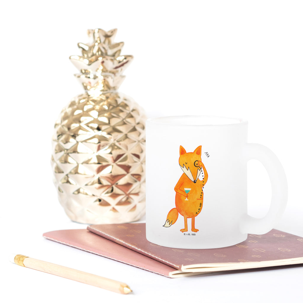 Teetasse Fuchs Lord Teetasse, Teeglas, Teebecher, Tasse mit Henkel, Tasse, Glas Teetasse, Teetasse aus Glas, Fuchs, Füchse, tröstende Worte, Spruch lustig, Liebeskummer Geschenk, Motivation Spruch, Problemlösung