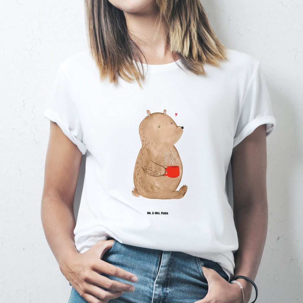 Größe M T-Shirt Bär Kaffee T-Shirt, Shirt, Tshirt, Lustiges T-Shirt, T-Shirt mit Spruch, Party, Junggesellenabschied, Jubiläum, Geburstag, Herrn, Damen, Männer, Frauen, Schlafshirt, Nachthemd, Sprüche, Bär, Teddy, Teddybär, Kaffee, Coffee, Bären, guten Morgen, Morgenroutine, Welt erobern, Welt retten, Motivation