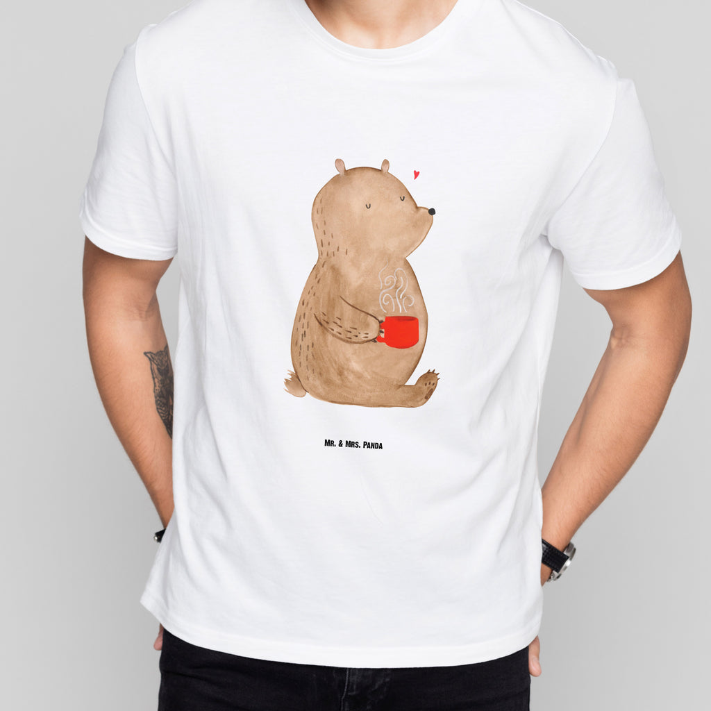 Größe M T-Shirt Bär Kaffee T-Shirt, Shirt, Tshirt, Lustiges T-Shirt, T-Shirt mit Spruch, Party, Junggesellenabschied, Jubiläum, Geburstag, Herrn, Damen, Männer, Frauen, Schlafshirt, Nachthemd, Sprüche, Bär, Teddy, Teddybär, Kaffee, Coffee, Bären, guten Morgen, Morgenroutine, Welt erobern, Welt retten, Motivation