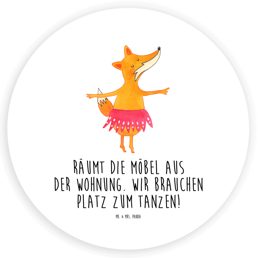 120mm Rund Aufkleber Fuchs Ballerina Sticker, Aufkleber, Etikett, Kinder, rund, Fuchs, Fuchs Spruch, Füchse, Füchsin, Ballerina, Ballett, Tänzerin, Tanzen, Party, Einladung, Geburtstag