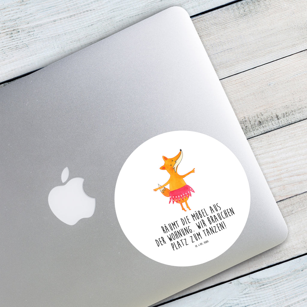 120mm Rund Aufkleber Fuchs Ballerina Sticker, Aufkleber, Etikett, Kinder, rund, Fuchs, Fuchs Spruch, Füchse, Füchsin, Ballerina, Ballett, Tänzerin, Tanzen, Party, Einladung, Geburtstag