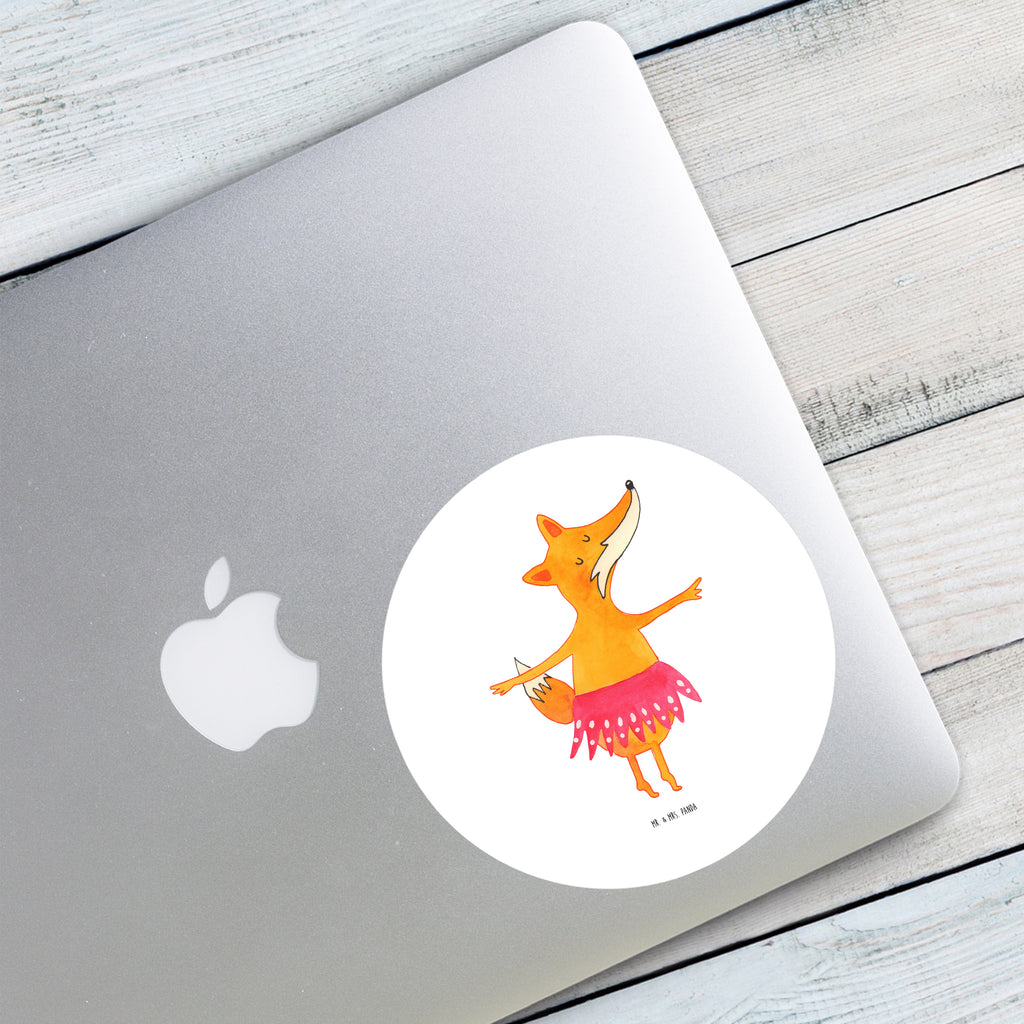 120mm Rund Aufkleber Fuchs Ballerina Sticker, Aufkleber, Etikett, Kinder, rund, Fuchs, Fuchs Spruch, Füchse, Füchsin, Ballerina, Ballett, Tänzerin, Tanzen, Party, Einladung, Geburtstag