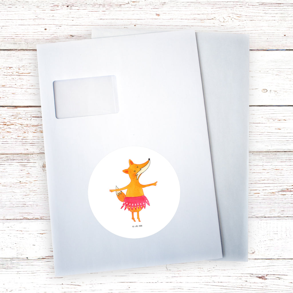 120mm Rund Aufkleber Fuchs Ballerina Sticker, Aufkleber, Etikett, Kinder, rund, Fuchs, Fuchs Spruch, Füchse, Füchsin, Ballerina, Ballett, Tänzerin, Tanzen, Party, Einladung, Geburtstag