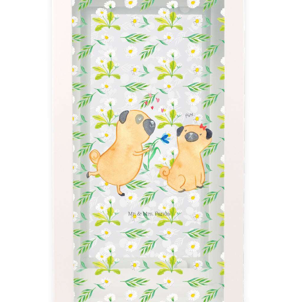 Deko Laterne Mops verliebt Gartenlampe, Gartenleuchte, Gartendekoration, Gartenlicht, Laterne  kleine Laternen, XXL Laternen, Laterne groß, Hund, Hundemotiv, Haustier, Hunderasse, Tierliebhaber, Hundebesitzer, Sprüche, Mops, Möpse, Hundeliebe, verliebt, Liebe, Liebesspruch. Verlobt, Geschenk Freund, Partner