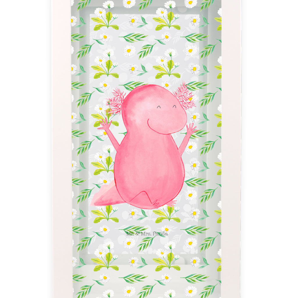 Deko Laterne Axolotl Hurra Gartenlampe, Gartenleuchte, Gartendekoration, Gartenlicht, Laterne  kleine Laternen, XXL Laternen, Laterne groß, Axolotl, Molch, Axolot, Schwanzlurch, Lurch, Lurche, fröhlich, Spaß, Freude, Motivation, Zufriedenheit