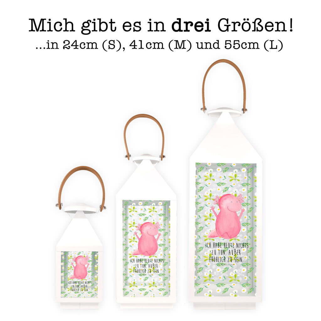 Deko Laterne Axolotl Hurra Gartenlampe, Gartenleuchte, Gartendekoration, Gartenlicht, Laterne  kleine Laternen, XXL Laternen, Laterne groß, Axolotl, Molch, Axolot, Schwanzlurch, Lurch, Lurche, fröhlich, Spaß, Freude, Motivation, Zufriedenheit