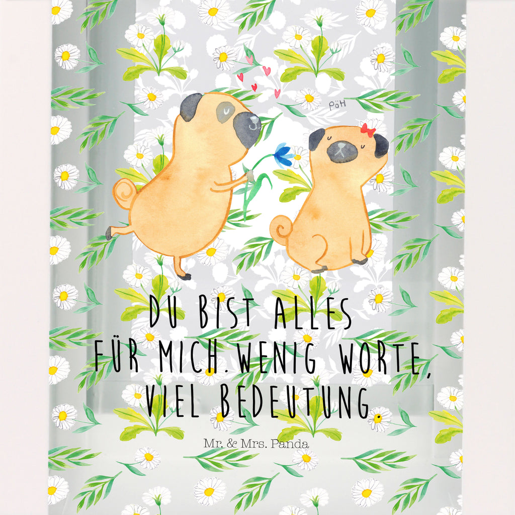 Deko Laterne Mops verliebt Gartenlampe, Gartenleuchte, Gartendekoration, Gartenlicht, Laterne  kleine Laternen, XXL Laternen, Laterne groß, Hund, Hundemotiv, Haustier, Hunderasse, Tierliebhaber, Hundebesitzer, Sprüche, Mops, Möpse, Hundeliebe, verliebt, Liebe, Liebesspruch. Verlobt, Geschenk Freund, Partner