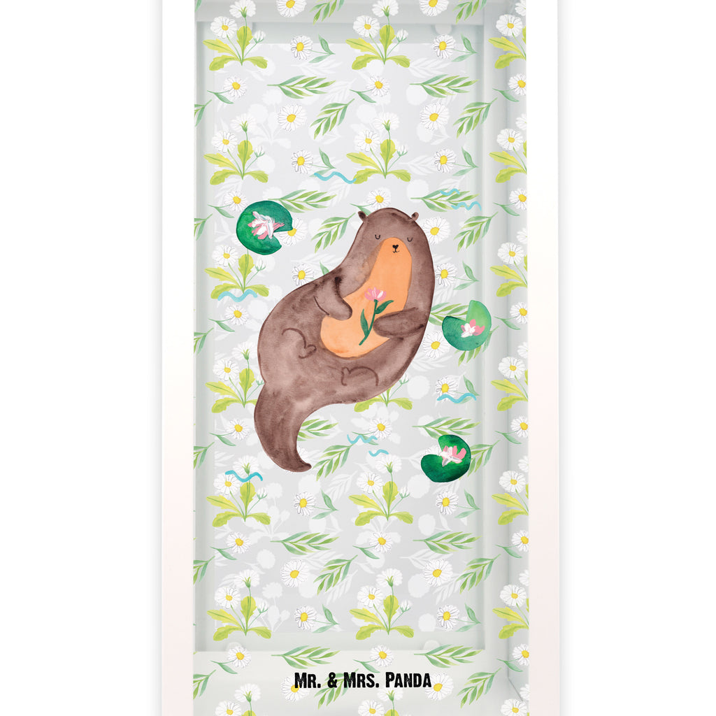 Deko Laterne Otter mit Seerose Gartenlampe, Gartenleuchte, Gartendekoration, Gartenlicht, Laterne  kleine Laternen, XXL Laternen, Laterne groß, Otter, Fischotter, Seeotter, Otter Seeotter See Otter