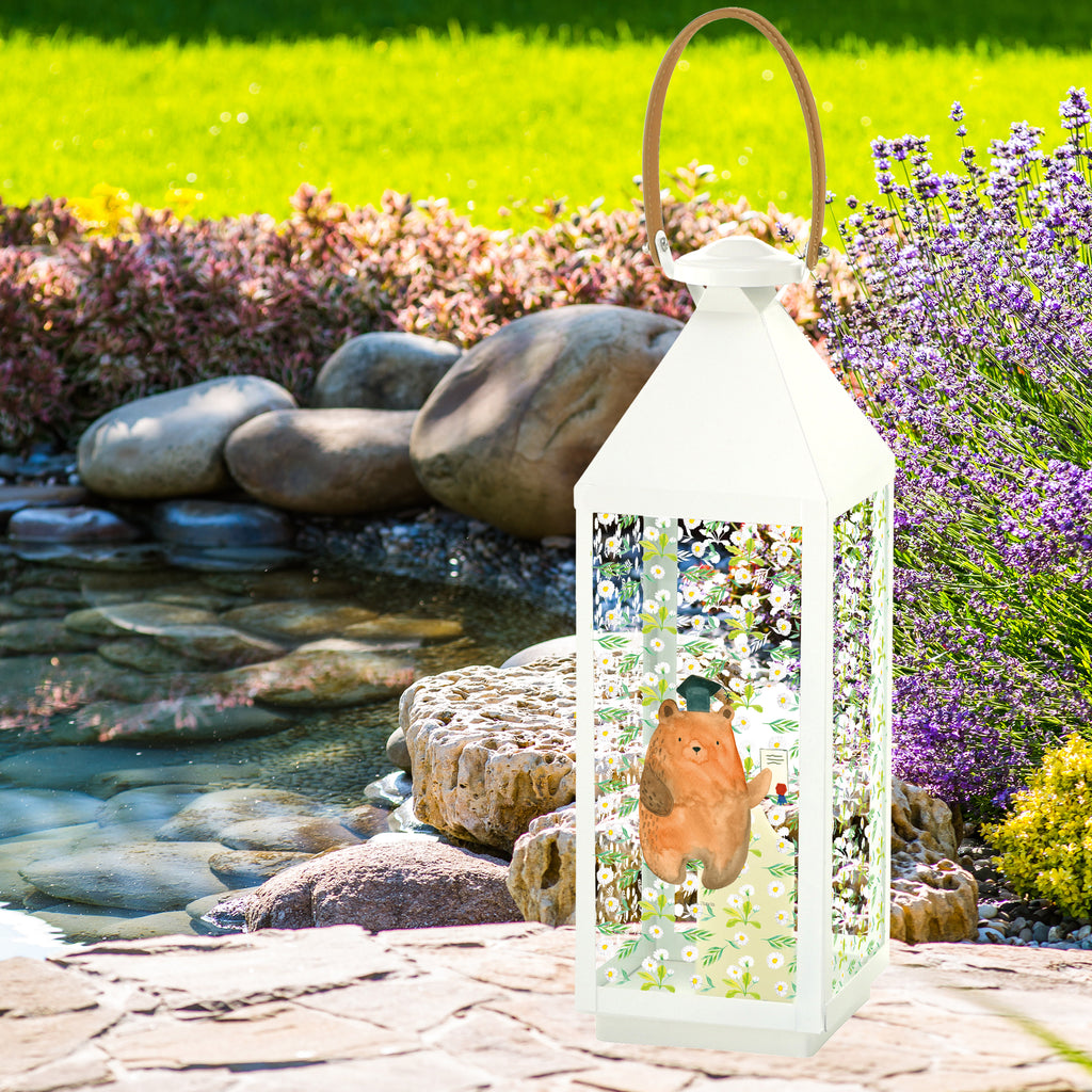 Deko Laterne Prüfungsbär Gartenlampe, Gartenleuchte, Gartendekoration, Gartenlicht, Laterne  kleine Laternen, XXL Laternen, Laterne groß, Bär, Teddy, Teddybär, Abitur, Prüfungen, Prüfung bestanden, Abschluss, Zeugnis, Abschlusszeugnis