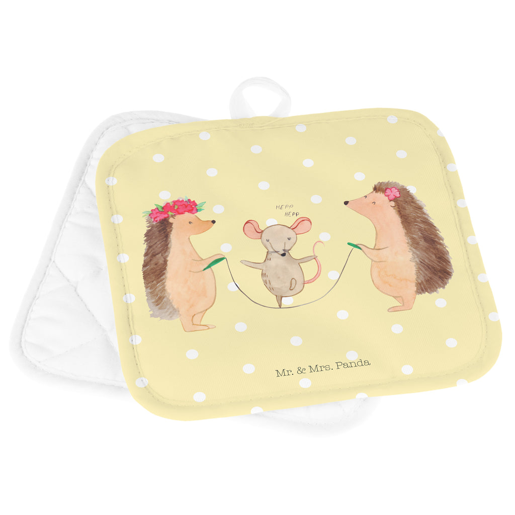 2er Set Topflappen  Igel Seilhüpfen Topflappen, Topfuntersetzer, Ofenhandschuh, Topflappen Set, Topflappen lustig, Topflappen mit Spruch, Tiermotive, Gute Laune, lustige Sprüche, Tiere, Igel, Maus, Seilspringen, Seilhüpfen, Kinder, Kindergarten
