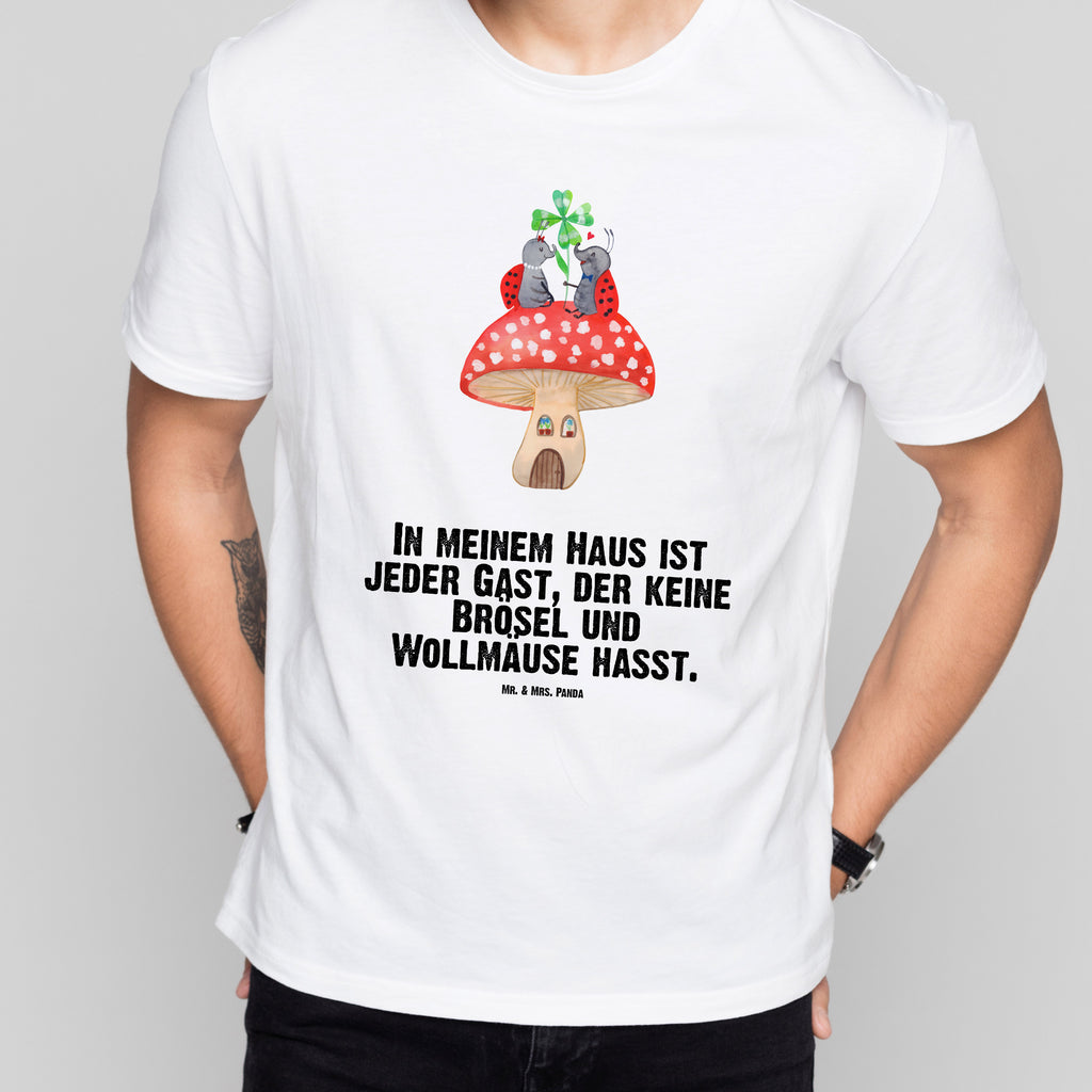 Größe L T-Shirt Marienkäfer Paar Fliegenpilz T-Shirt, Shirt, Tshirt, Lustiges T-Shirt, T-Shirt mit Spruch, Party, Junggesellenabschied, Jubiläum, Geburstag, Herrn, Damen, Männer, Frauen, Schlafshirt, Nachthemd, Sprüche, Tiermotive, Gute Laune, lustige Sprüche, Tiere, Haus, Wohnung, zuhause, Fliegenpilz, Marienkäfer, Fleigenpilzhaus
