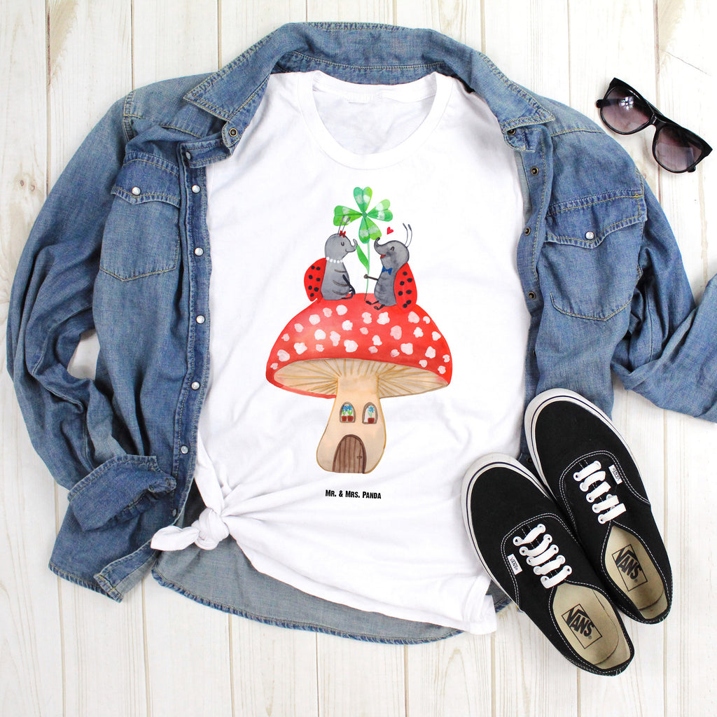 Größe L T-Shirt Marienkäfer Paar Fliegenpilz T-Shirt, Shirt, Tshirt, Lustiges T-Shirt, T-Shirt mit Spruch, Party, Junggesellenabschied, Jubiläum, Geburstag, Herrn, Damen, Männer, Frauen, Schlafshirt, Nachthemd, Sprüche, Tiermotive, Gute Laune, lustige Sprüche, Tiere, Haus, Wohnung, zuhause, Fliegenpilz, Marienkäfer, Fleigenpilzhaus