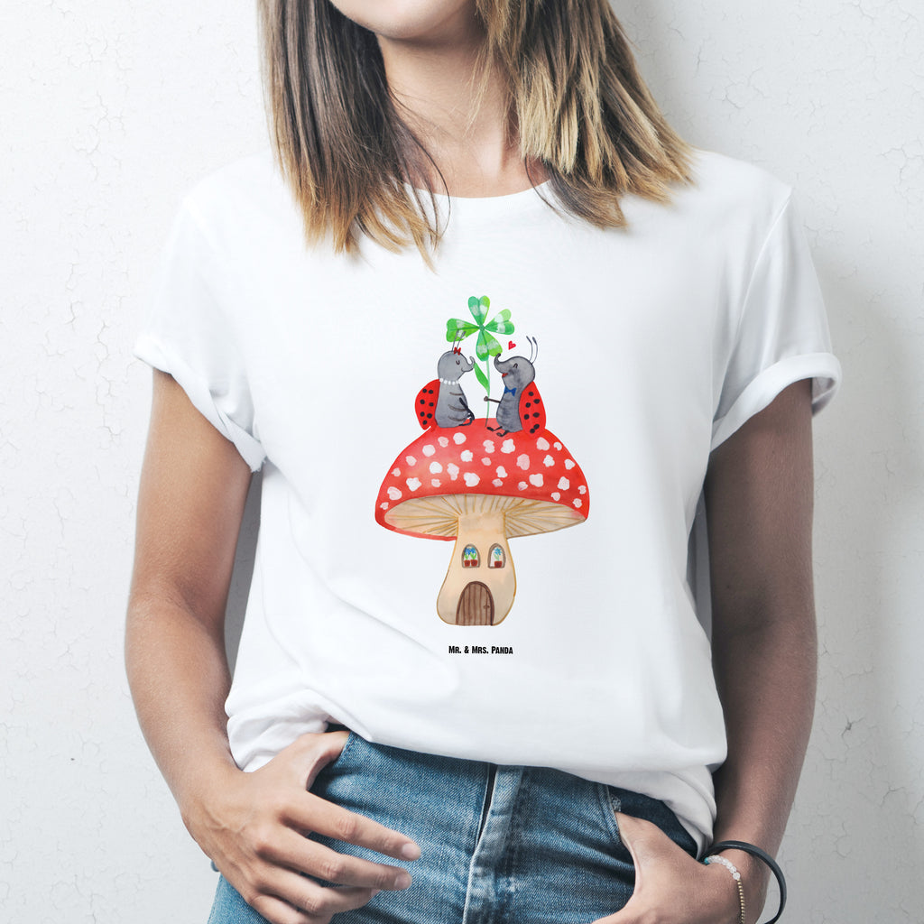 Größe L T-Shirt Marienkäfer Paar Fliegenpilz T-Shirt, Shirt, Tshirt, Lustiges T-Shirt, T-Shirt mit Spruch, Party, Junggesellenabschied, Jubiläum, Geburstag, Herrn, Damen, Männer, Frauen, Schlafshirt, Nachthemd, Sprüche, Tiermotive, Gute Laune, lustige Sprüche, Tiere, Haus, Wohnung, zuhause, Fliegenpilz, Marienkäfer, Fleigenpilzhaus