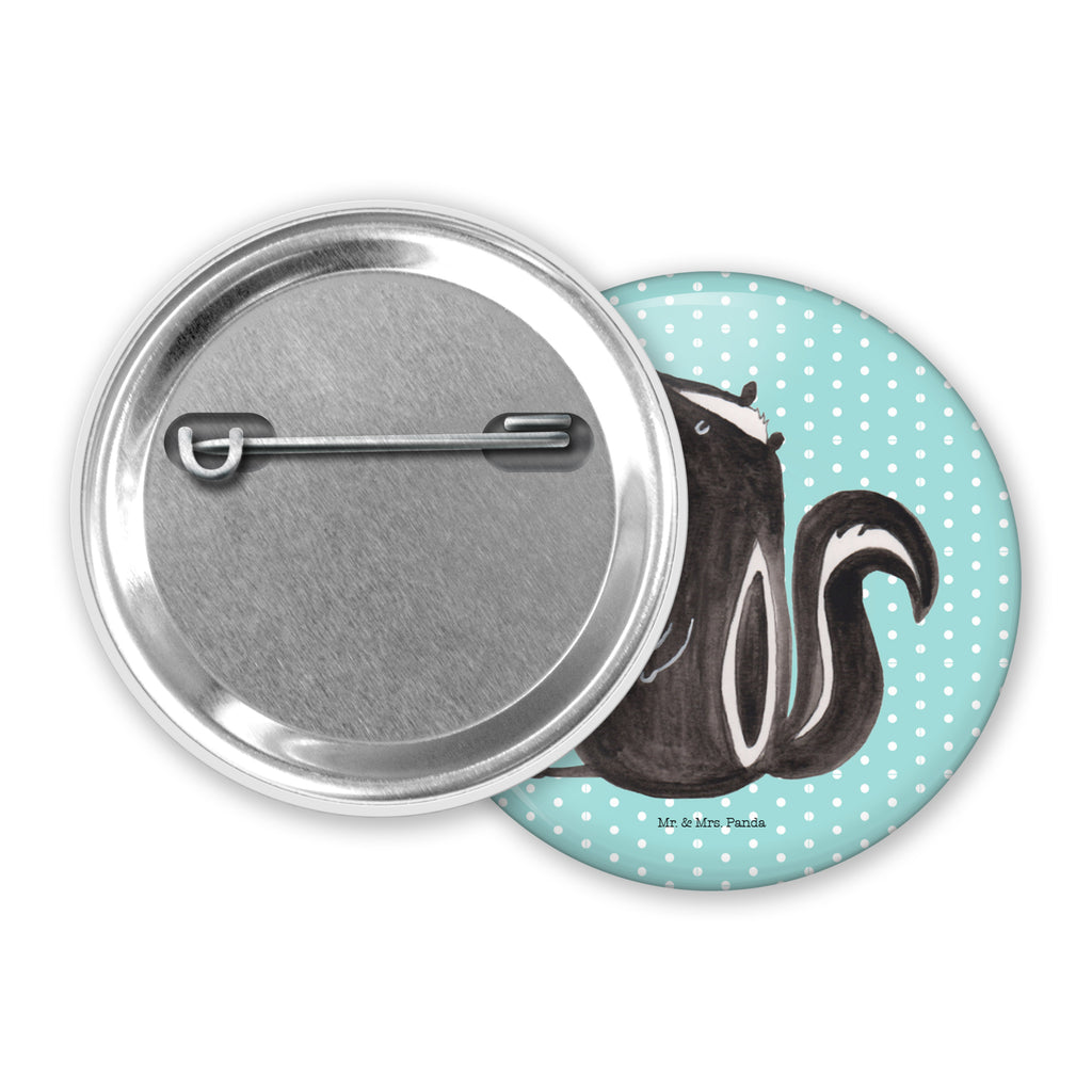 50mm Button Stinktier sitzend 50mm Button, Button, Pin, Anstecknadel, Stinktier, Skunk, Wildtier, Raubtier, Stinker, Stinki, Spruch, Büro, Recht, Besserwisser