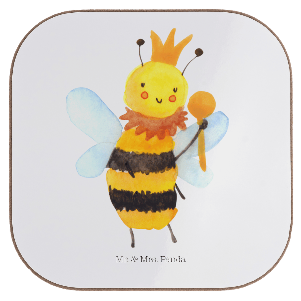 Quadratische Untersetzer Biene König Bierdeckel, Glasuntersetzer, Untersetzer Gläser, Getränkeuntersetzer, Biene, Wespe, Hummel